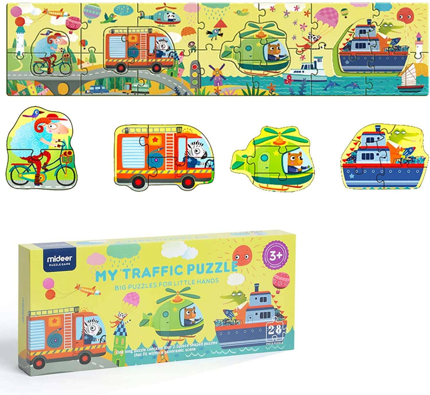 Mideer My Traffic Puzzle - Big Puzzles for Little Hands - Anilas UK