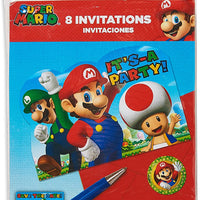 Super Mario Party Invitations (Pack of 8) - Anilas UK