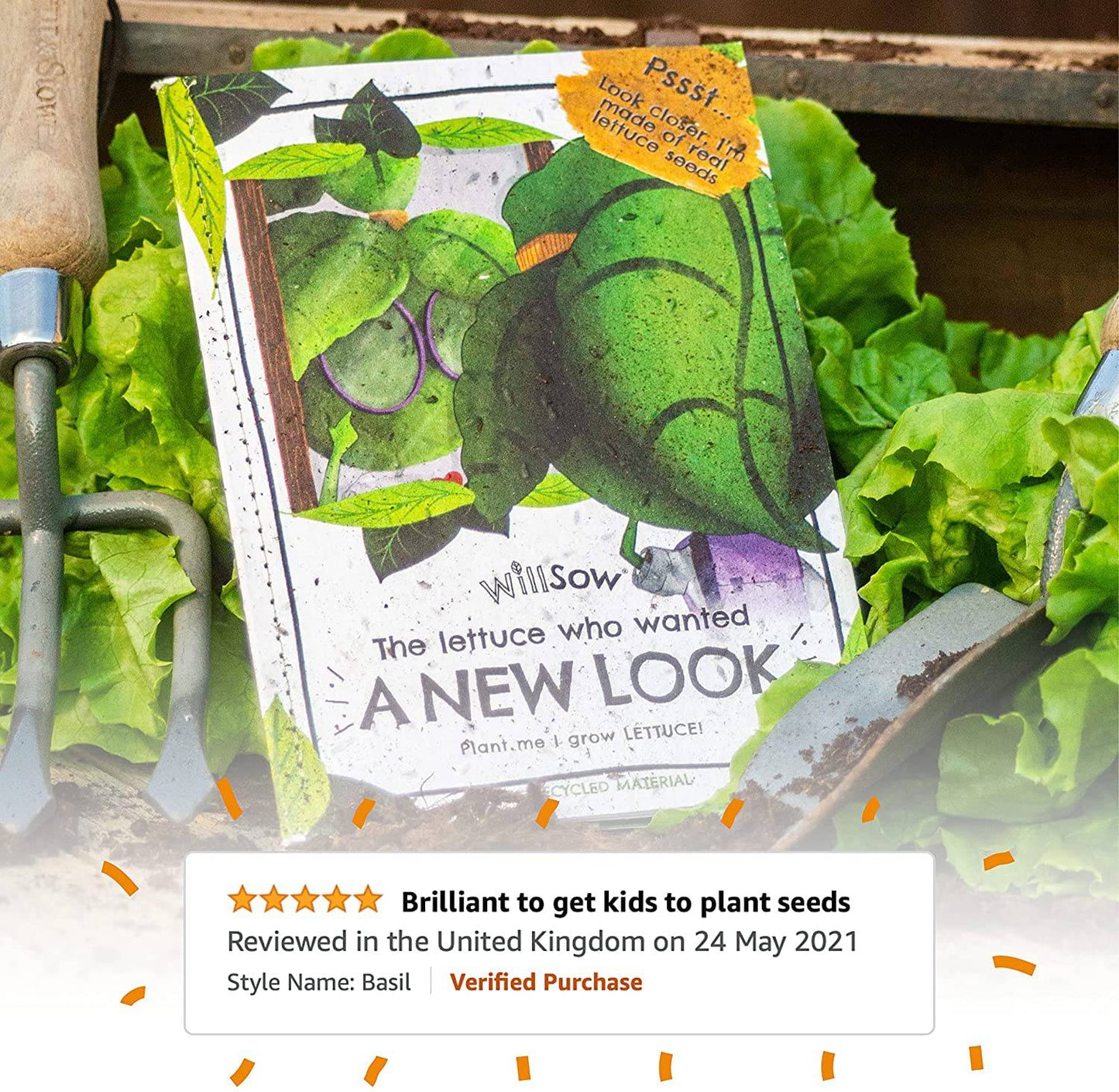 Willsow's The Plantable Children's Book - The Lettuce Who Wanted A New Look - Anilas UK