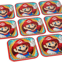Super Mario Square Paper Plates - 23cm (Pack of 8) - Anilas UK