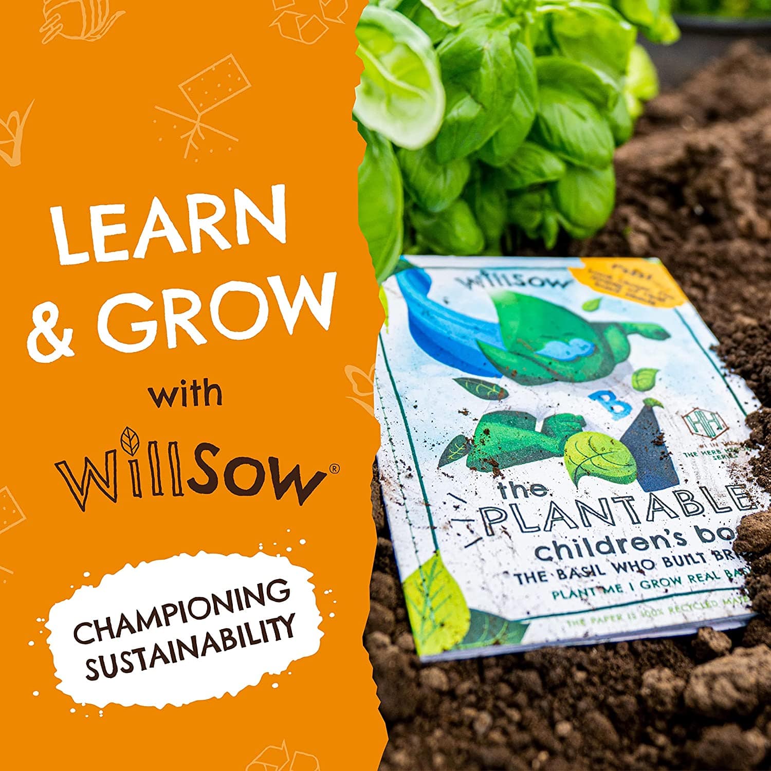 Willsow's The Plantable Children's Book - The Basil Who Built Bridges - Anilas UK