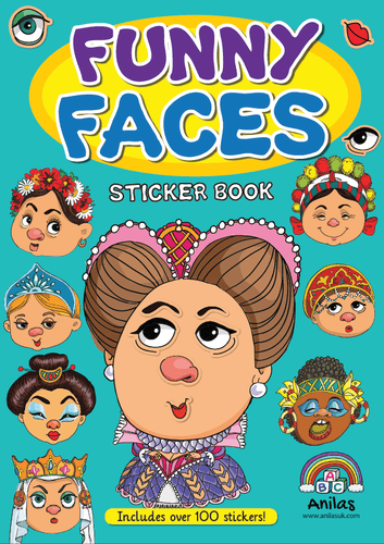 New Funny Faces Sticker (Girls Themed) - Anilas UK