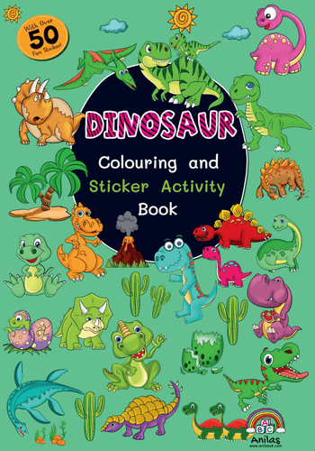 Dinosaur Colouring and Sticker Activity Book - Anilas UK