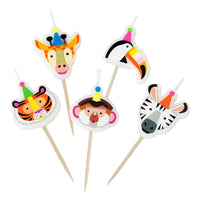 Pack of 5 Party Animals Candles - Anilas UK