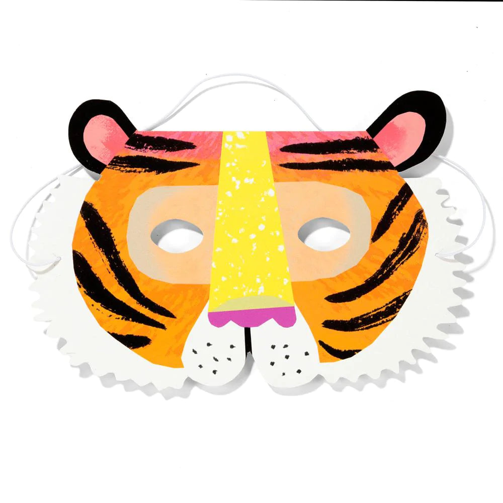 Pack of 8 Party Animals Paper Masks - Anilas UK