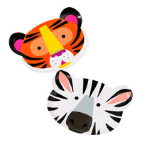 
              Pack of 12 Party Animals Animal Face Plates - Anilas UK
            