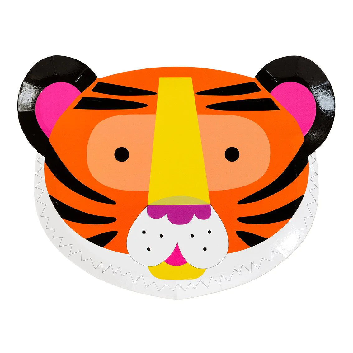 Pack of 12 Party Animals Animal Face Plates - Anilas UK