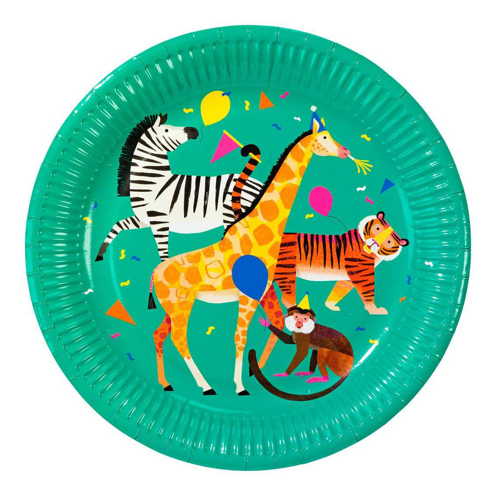 Pack of 8 Jungle Party Paper Plates - Anilas UK