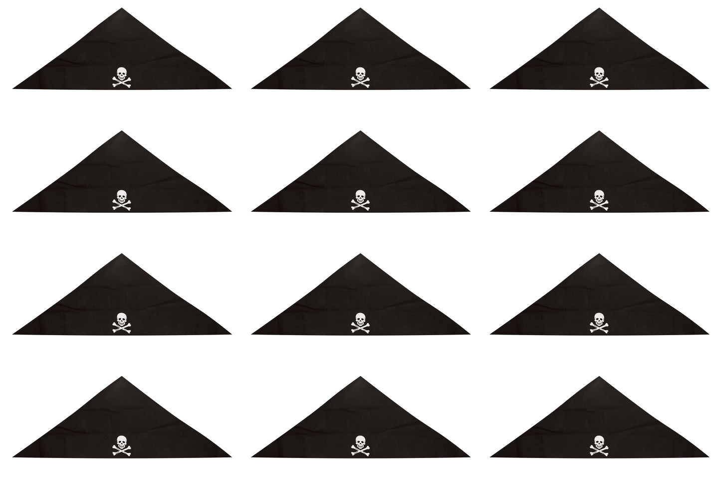 Children's Black Pirate Skull and Crossbones Bandana - Anilas UK