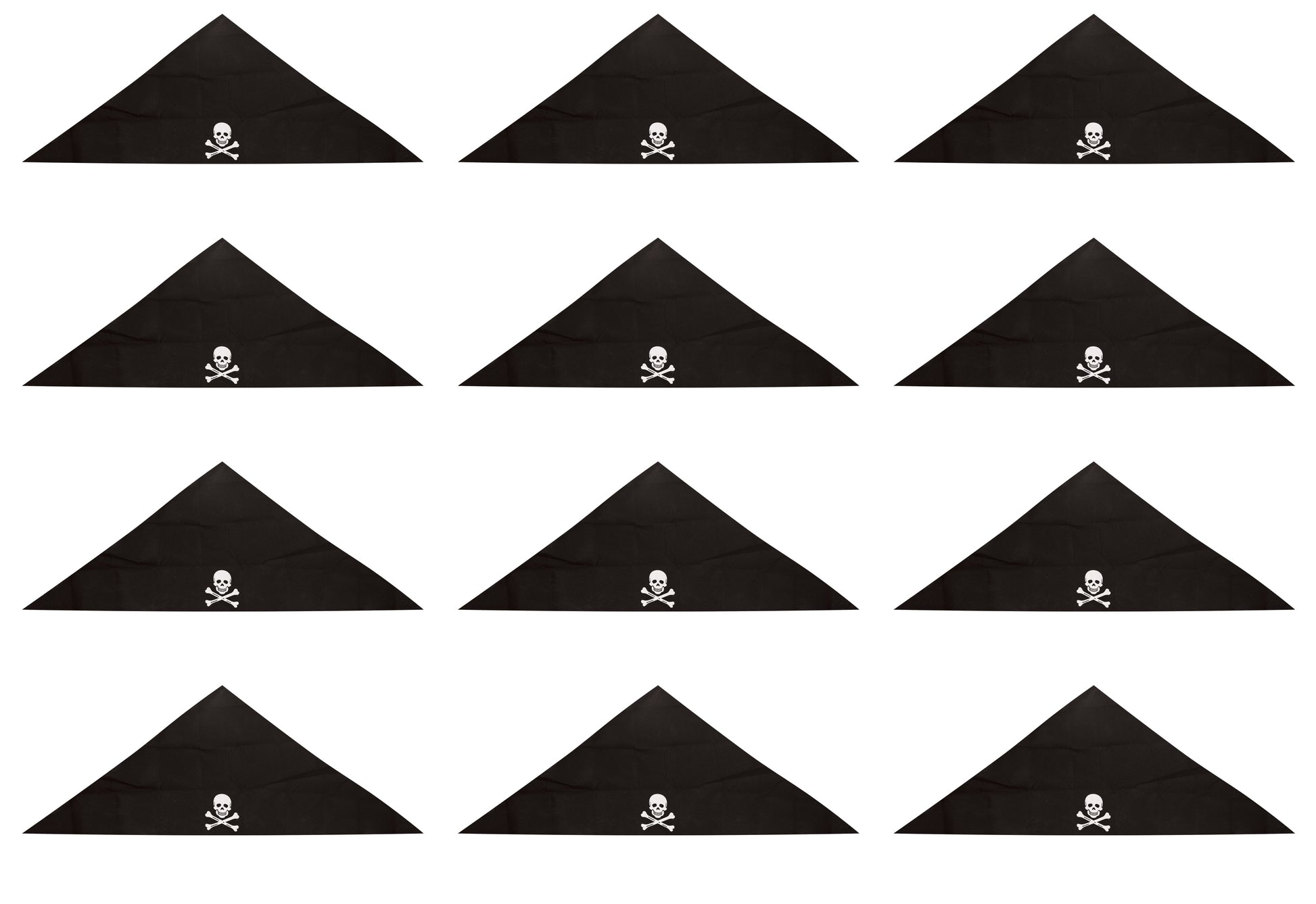 Children's Black Pirate Skull and Crossbones Bandana - Anilas UK