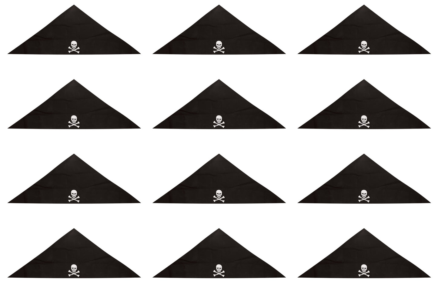 Children's Black Pirate Skull and Crossbones Bandana - Anilas UK