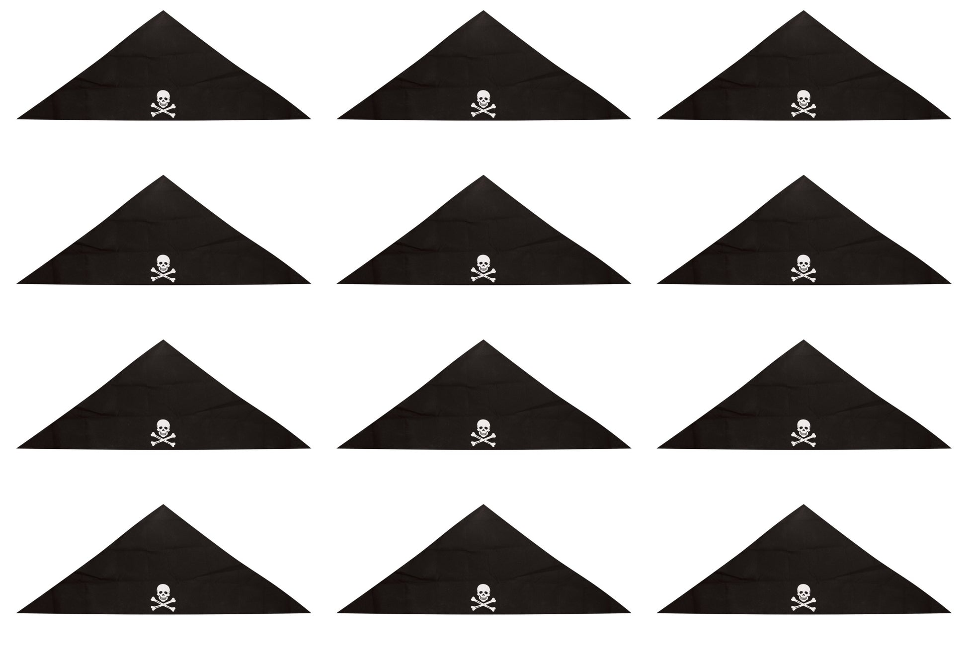 Children's Black Pirate Skull and Crossbones Bandana - Anilas UK