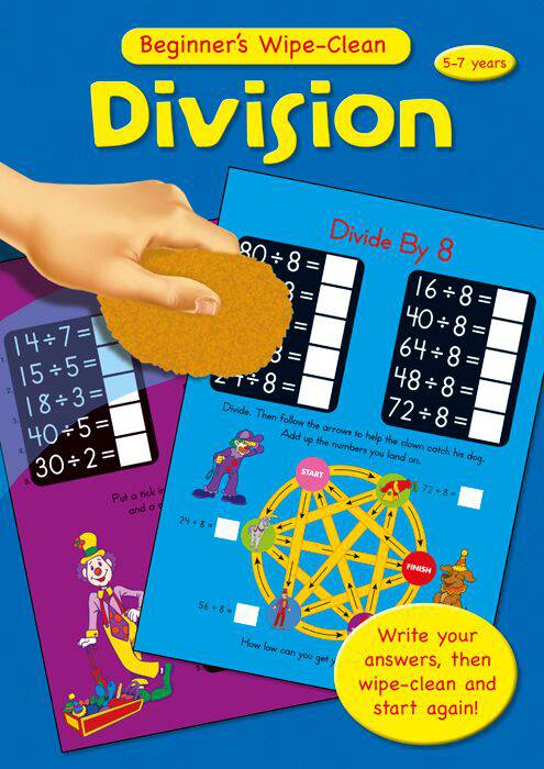 Beginner's Wipe Clean Division Ages 5-7 - Anilas UK