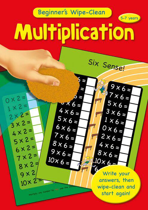 Beginner's Wipe Clean Multiplication Ages 5-7 - Anilas UK