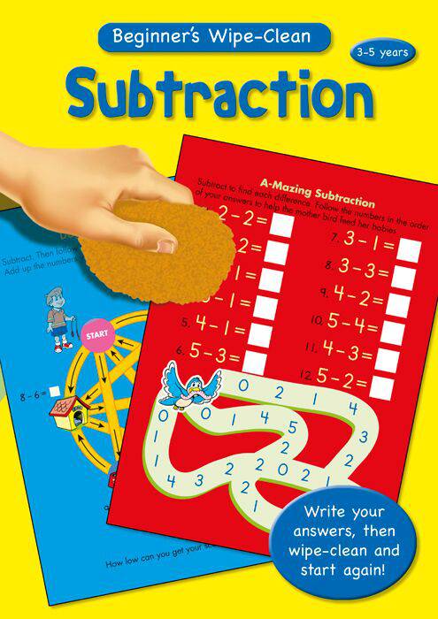 Beginner's Wipe Clean Subtraction Ages 3-5 - Anilas UK