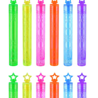 Set of 12 Neon Bubble Wands with Star Topper - Anilas UK