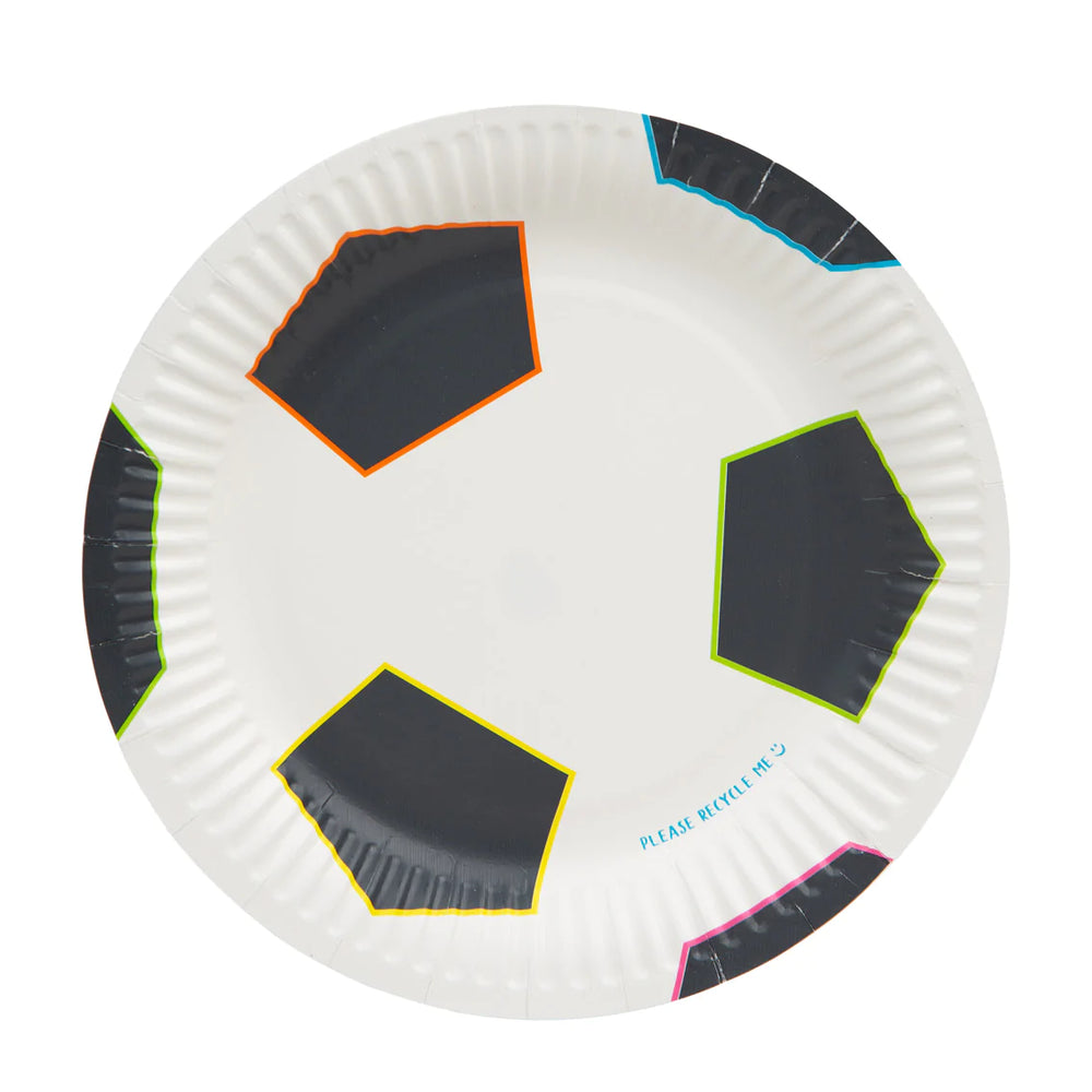 Pack of 12 Recyclable Football Plates - Anilas UK