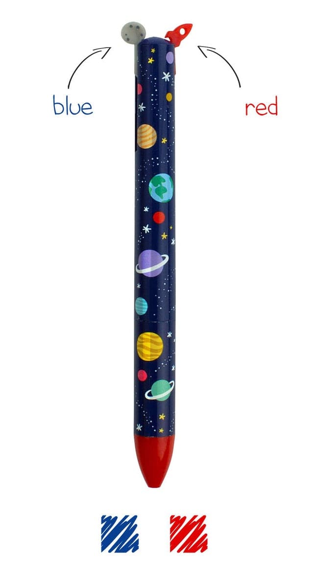 Space Two Colour Ballpoint Pen with Blue & Red Ink - Anilas UK