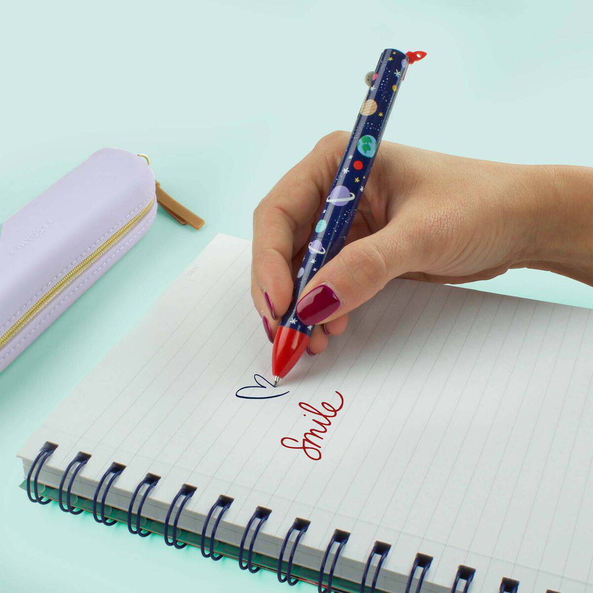 Space Two Colour Ballpoint Pen with Blue & Red Ink - Anilas UK