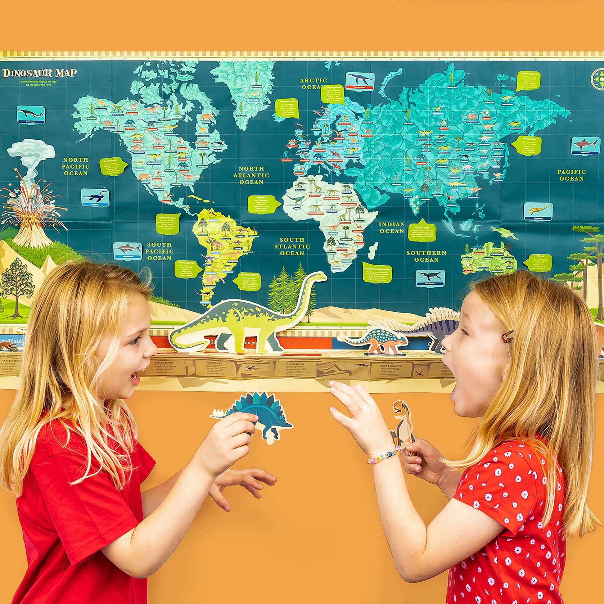 Clockwork Soldier's Create Your Own Dinosaur Timeline & World Map - Anilas UK