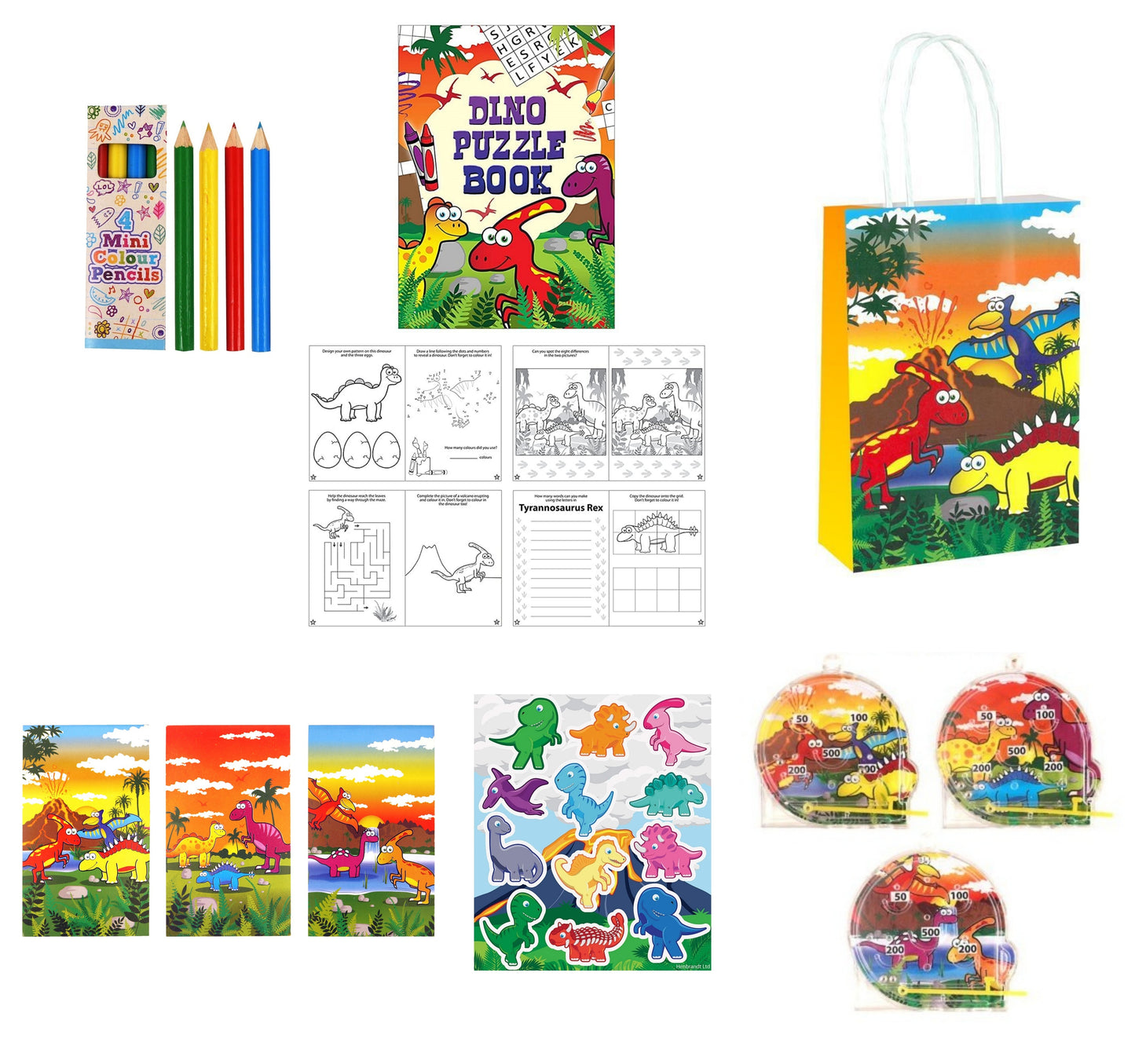 Single Dinosaur themed Party Bag with Fillers - Anilas UK