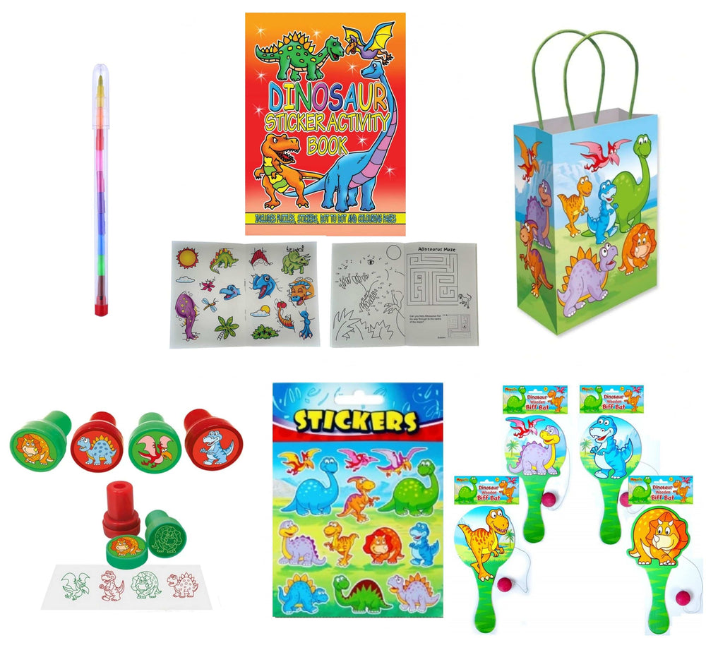 New Dinosaur themed 12 Party Bags with Fillers - Anilas UK