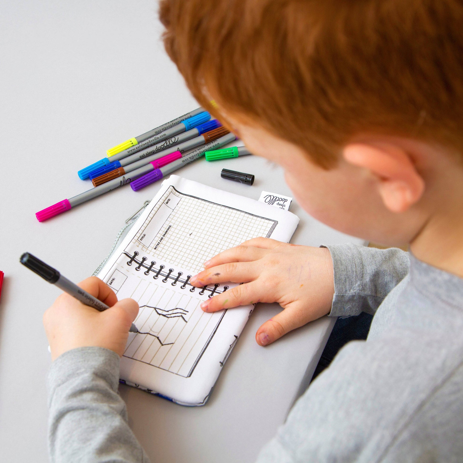 Eat Sleep Doodle's Dinosaur Colour In Pencil Case - Anilas UK