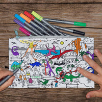 Eat Sleep Doodle's Dinosaur Colour In Pencil Case - Anilas UK