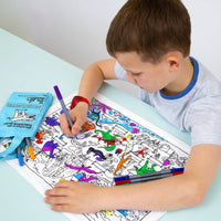 Eat Sleep Doodle's Dinosaur Placemat To Go & Colour In - Anilas UK
