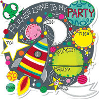 8 Space Party Invitations by Rachel Ellen Designs - Anilas UK