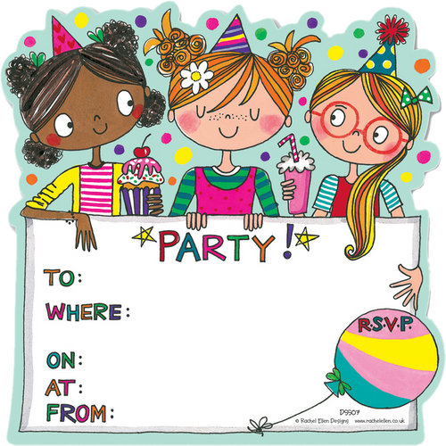 8 Friends Party Invitations by Rachel Ellen Designs - Anilas UK