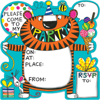 8 Tiger Party Invitations by Rachel Ellen Designs - Anilas UK