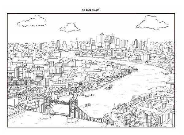 Famous Places London An Advanced Colouring Book - Anilas UK