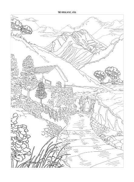 Famous Places An Advanced Colouring Book - Anilas UK
