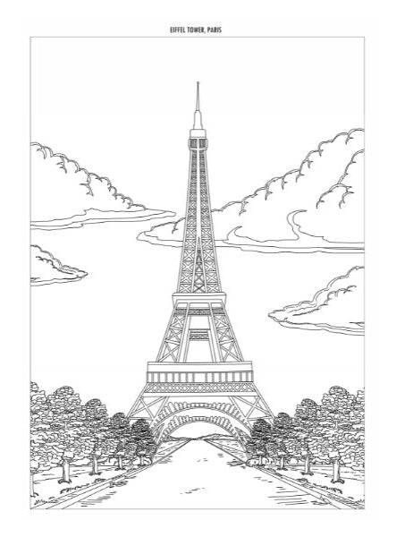 Famous Places An Advanced Colouring Book - Anilas UK