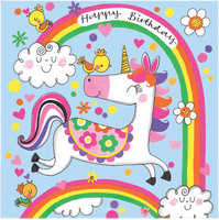 
              Happy Birthday Unicorns & Rainbows Jigsaw Card by Rachel Ellen Designs - Anilas UK
            