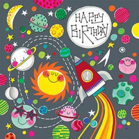 Happy Birthday Space Scene Jigsaw Card by Rachel Ellen Designs - Anilas UK