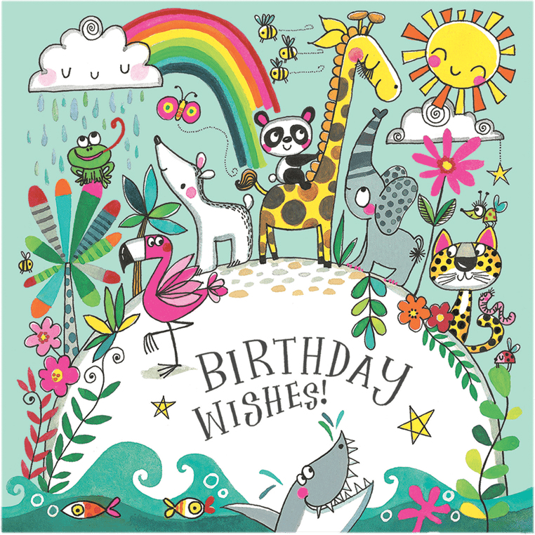 Happy Birthday Wishes- Love Our Planer Jigsaw Card by Rachel Ellen Designs - Anilas UK
