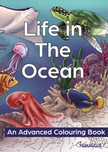 Life in the Ocean Advanced Colouring Book - Anilas UK