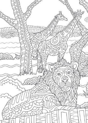 Life on the Savannah Advanced Colouring Book - Anilas UK