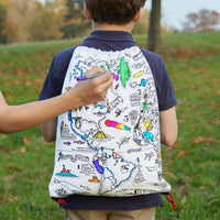 Eat Sleep Doodle's World Map Colour in Backpack - Anilas UK