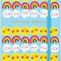 Suns, Rainbows & Clouds/ Gratitude Journal  Notebook by Rachel Ellen Designs - Anilas UK