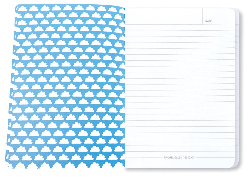 Suns, Rainbows & Clouds/ Gratitude Journal  Notebook by Rachel Ellen Designs - Anilas UK