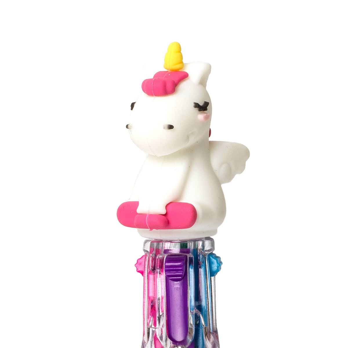 Mini Unicorn Magic Rainbow Four Colour Ballpoint Pen with Pink, Blue, Purple & Green Ink - Anilas UK
