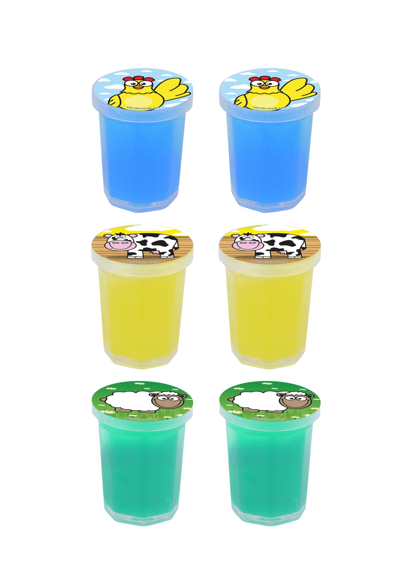 12 Farm Animal Slime Barrels - Anilas UK