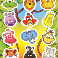 12 Jungle Sticker Sheets - Anilas UK