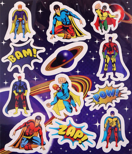 12 Superhero Sticker Sheets - Anilas UK