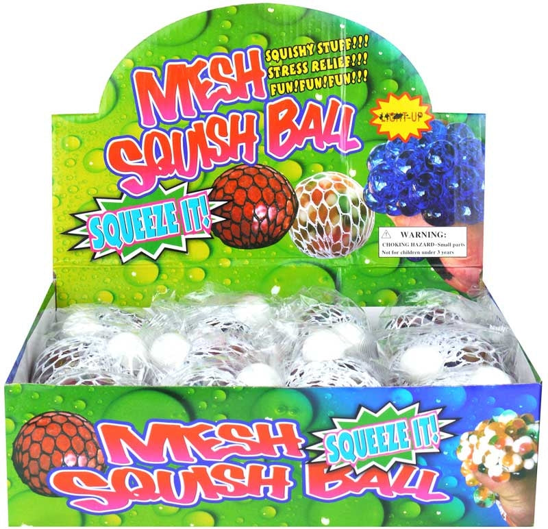 Mesh Squeeze Ball with Beads (7CM) - Anilas UK