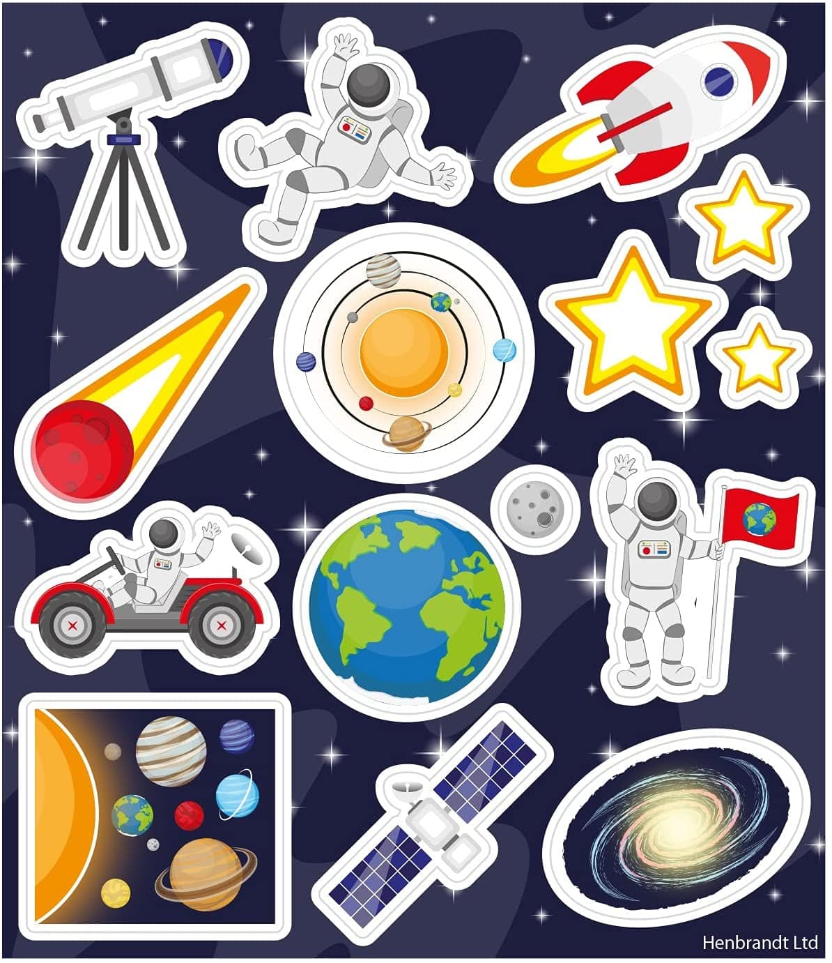 Space themed 12 Party Bags with Fillers - Anilas UK