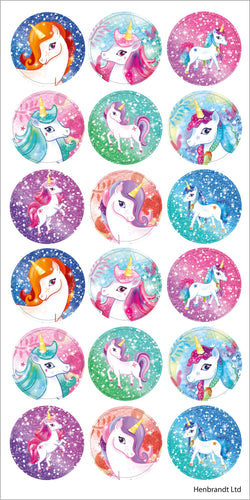 12 Large Unicorn Sticker Sheets - Anilas UK